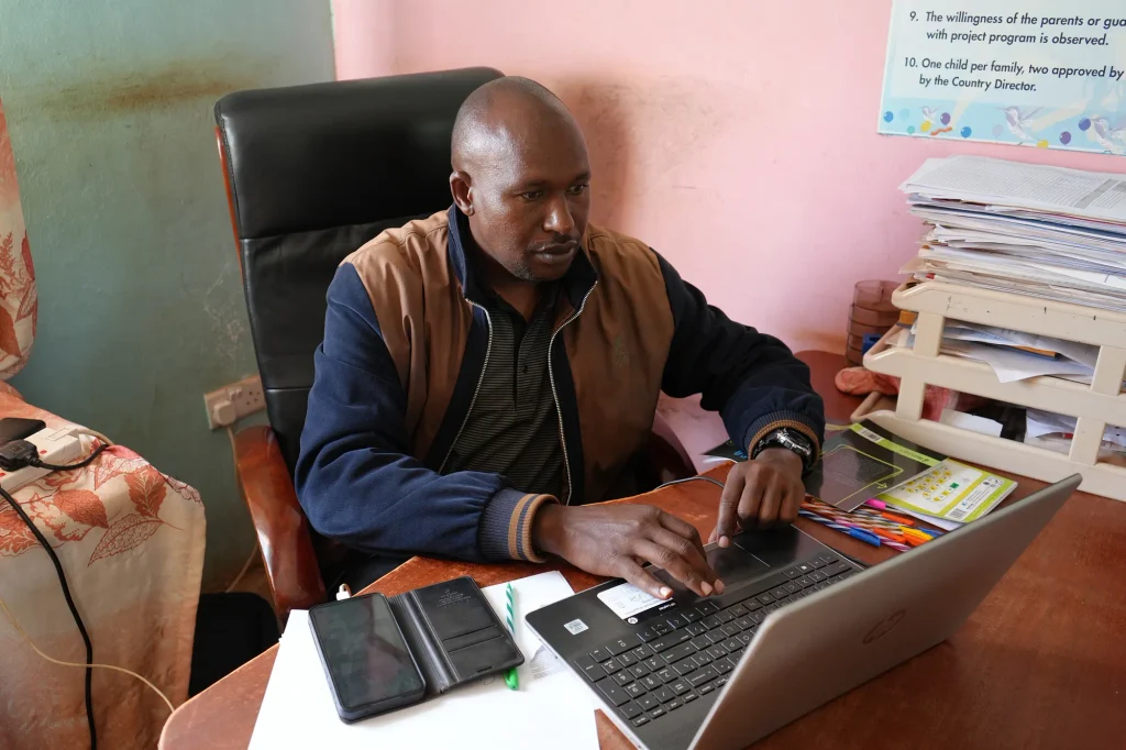 Dennis Mosite at Kitilikini Primary School in Namuoncha Ranch